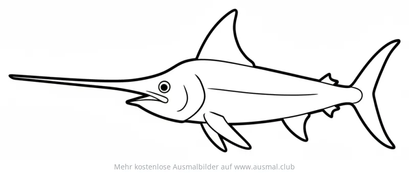 Schwertfisch Ausmalbild