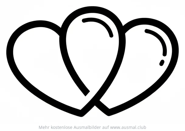 Herzen Verbunden Ausmalbild