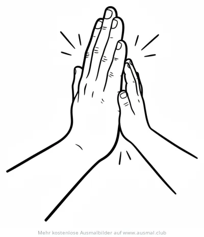 High Five Ausmalbild für Vatertag