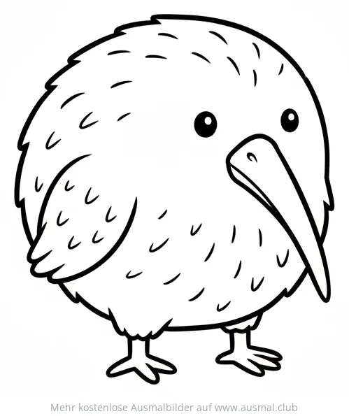 Kiwi Vogel Ausmalbild