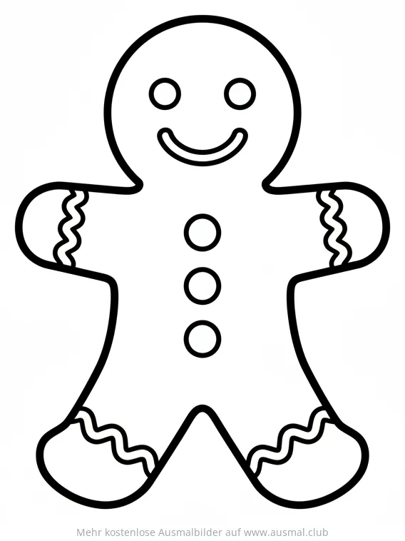 Lebkuchenmann Ausmalbild