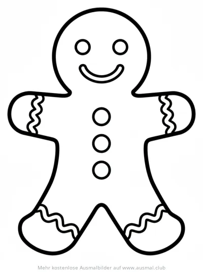 Lebkuchenmann Ausmalbild
