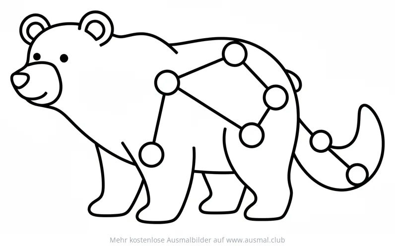 Großer Bär Sternbild Ausmalbild