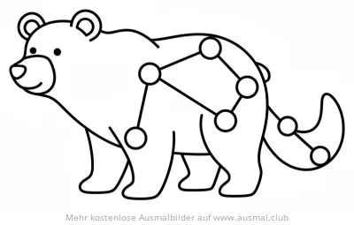 Großer Bär Sternbild Ausmalbild