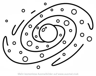 Milchstraße Ausmalbild mit Sternen