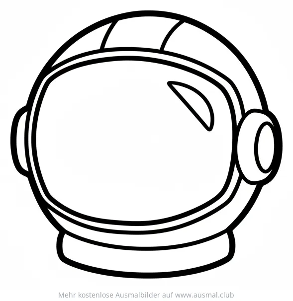 Astronautenhelm Ausmalbild