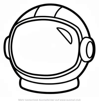 Astronautenhelm Ausmalbild