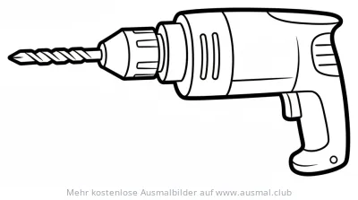 Bohrmaschine Ausmalbild