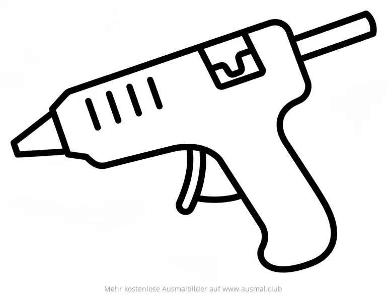 Heißklebepistole Ausmalbild