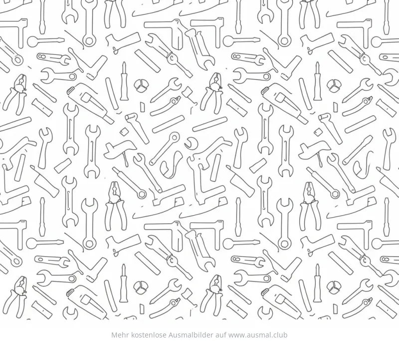 Werkzeug Muster Ausmalbild