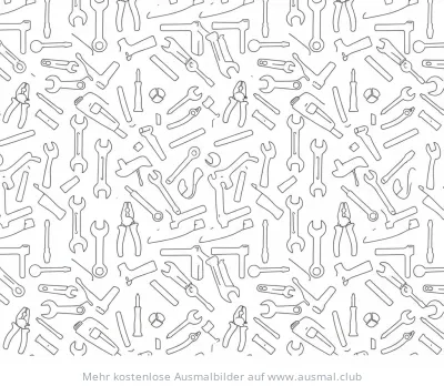 Werkzeug Muster Ausmalbild
