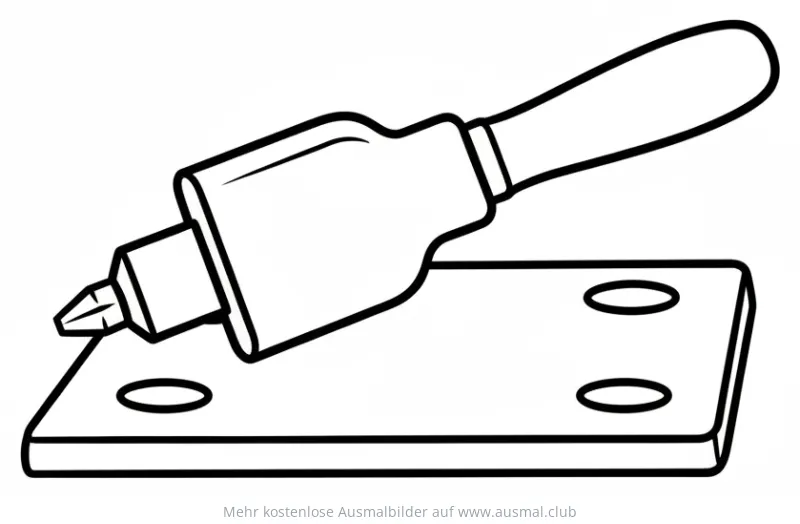 Nietzange beim Bearbeiten eines Werkstücks Ausmalbild