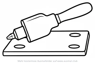Nietzange beim Bearbeiten eines Werkstücks Ausmalbild