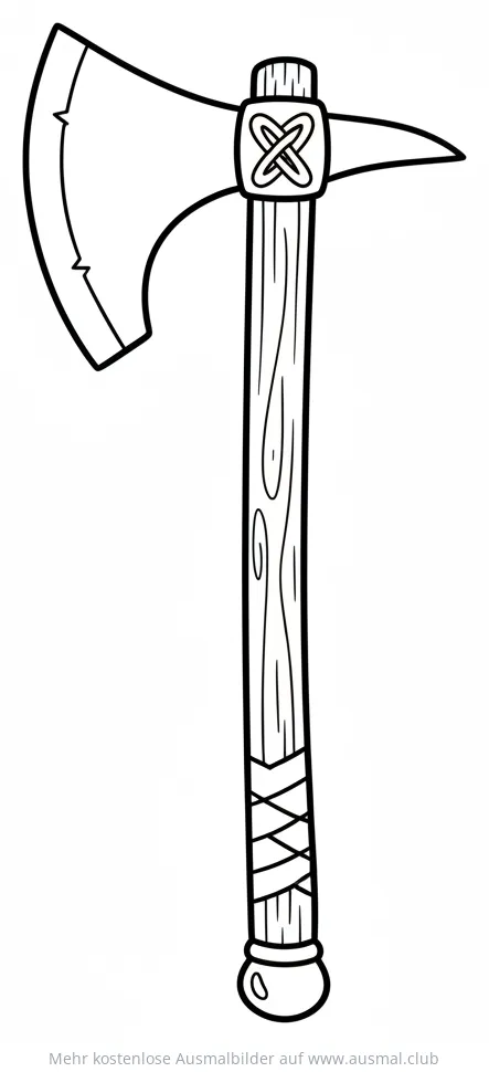 Wikinger Axt Ausmalbild