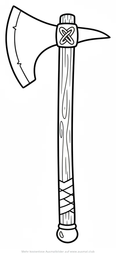Wikinger Axt Ausmalbild