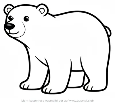 Cartoon Eisbär Ausmalbild