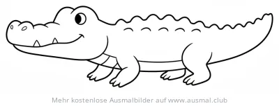 Freundliches Krokodil Ausmalbild