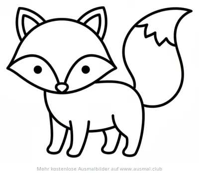 Niedlicher Fuchs Ausmalbild