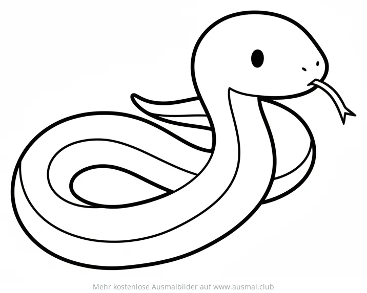 Niedliche Schlange Ausmalbild