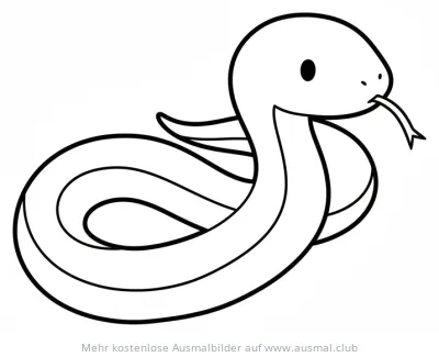 Niedliche Schlange Ausmalbild