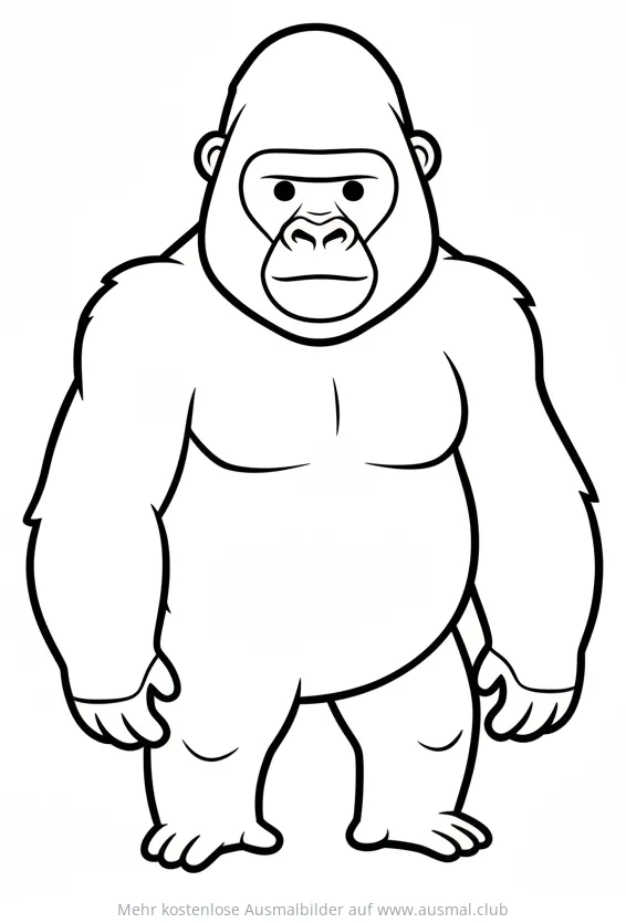 Gorilla Ausmalbild