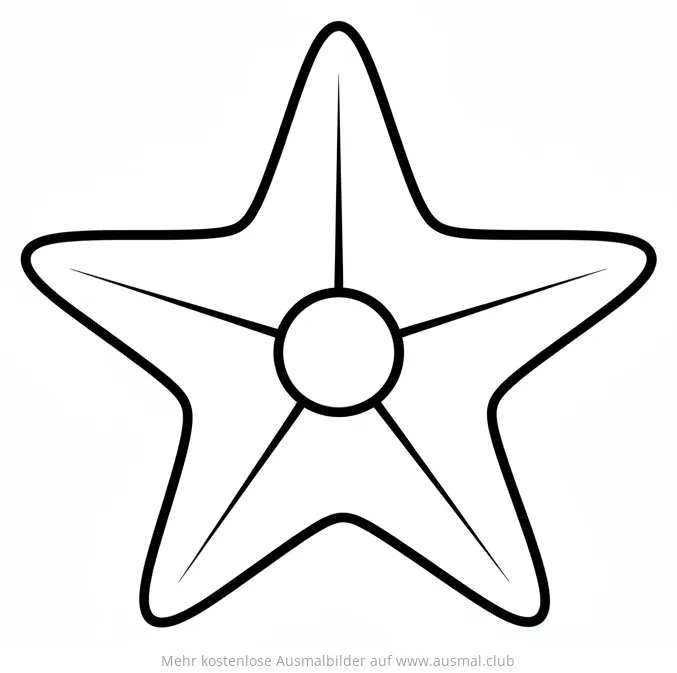 Seestern Ausmalbild mit klarer Linienführung