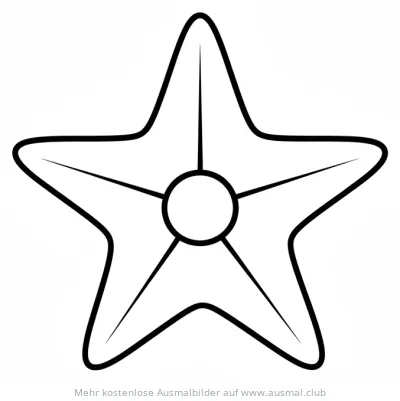 Seestern Ausmalbild mit klarer Linienführung