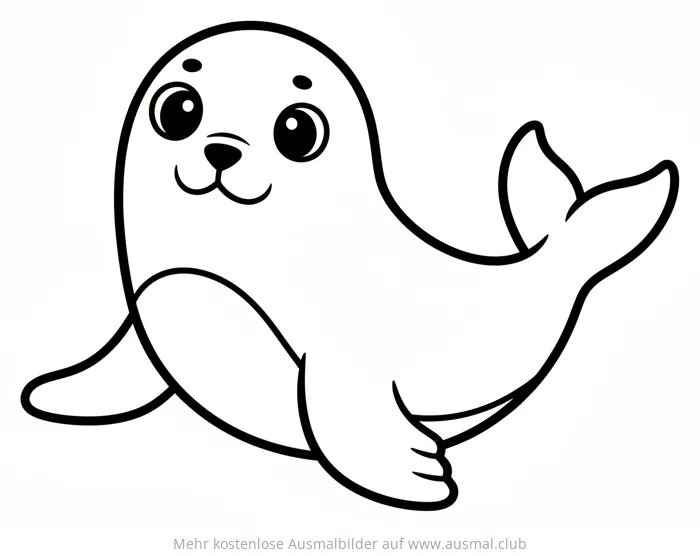 Freundlicher Seehund Ausmalbild
