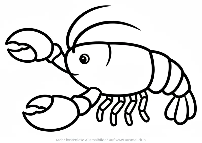 Hummer Ausmalbild mit großen Scheren