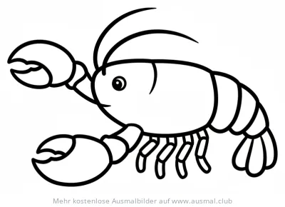 Hummer Ausmalbild mit großen Scheren