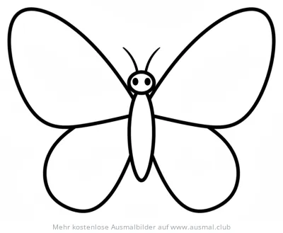 Schmetterling Ausmalbild mit großen Flügeln