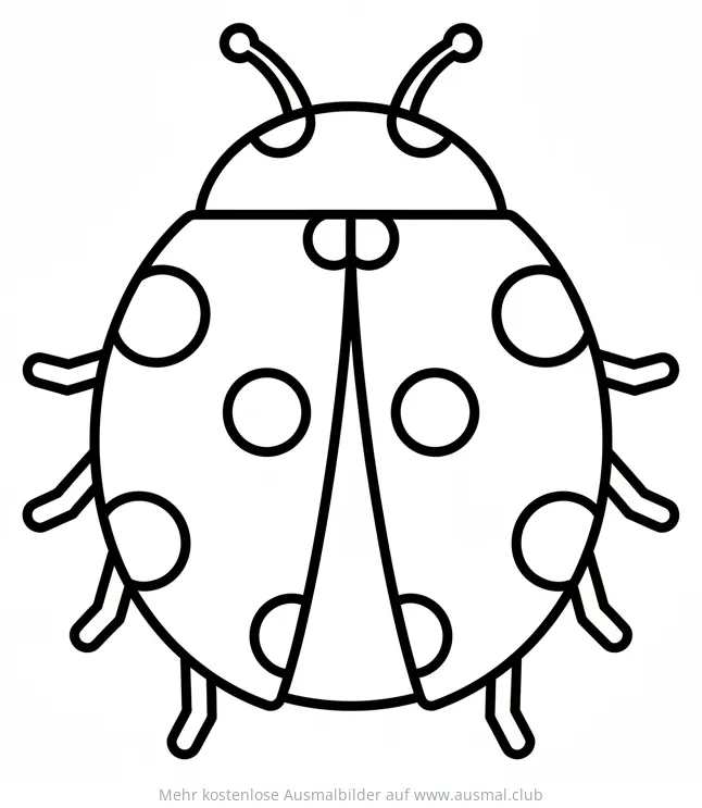 Marienkäfer mit Punkten Ausmalbild
