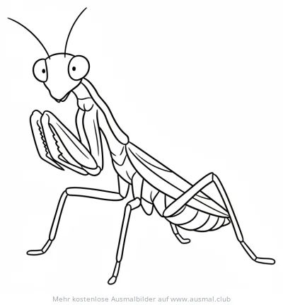 Gottesanbeterin Ausmalbild