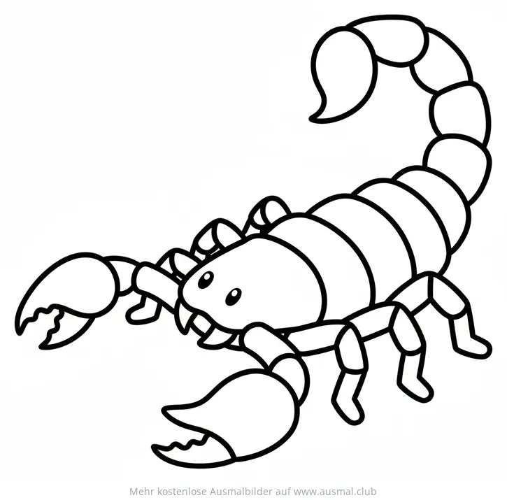 Freundlicher Skorpion Ausmalbild