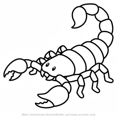 Freundlicher Skorpion Ausmalbild