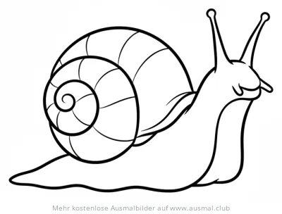 Schnecke Ausmalbild mit Schneckenhaus