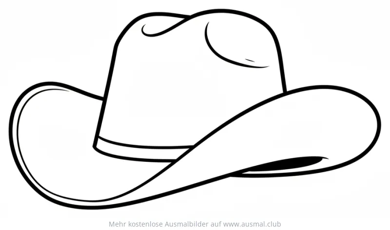 Cowboyhut Ausmalbild