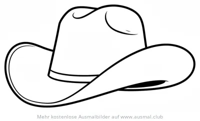 Cowboyhut Ausmalbild