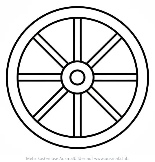 Wagenrad Ausmalbild