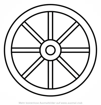 Wagenrad Ausmalbild