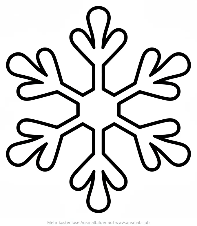 Schneeflocke Ausmalbild