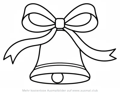 Glocke mit Schleife Ausmalbild