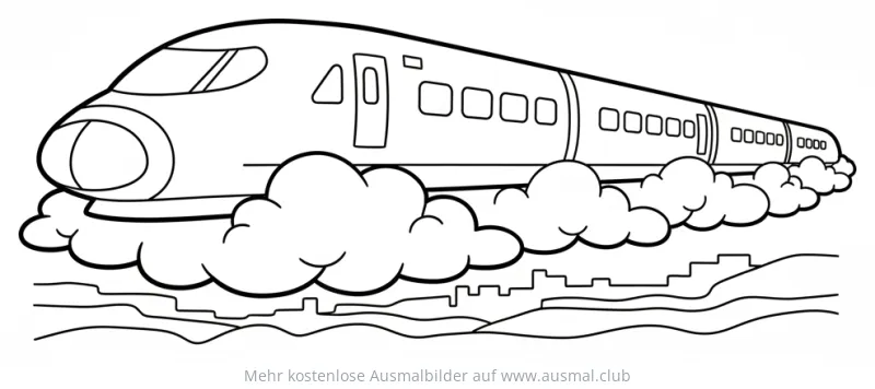 Zug der Zukunft Ausmalbild