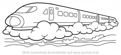 Zug der Zukunft Ausmalbild